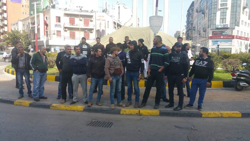 اعتصام لعدد من أصحاب السيارات العاملة على المازوت في طرابلس