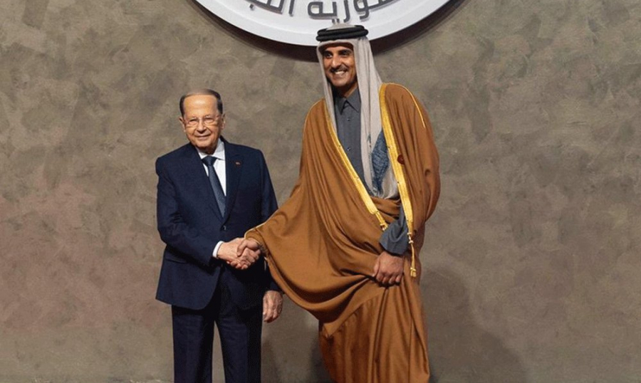 الرئيس عون لامير قطر: حضورك كان سببا في نجاح قمة بيروت